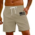 thumbnail image 6 of OHGOD Shorts for Mens - Mens Shorts Casual - Men Summer Shorts - Men's Hawaiian Lace-up Shorts Casual Pants - Khaki - L, 6 of 6
