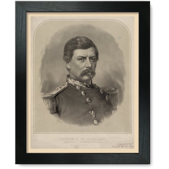 Framed Print: George B. Mcclellan. Major General Commanding U.S. Army, 1862