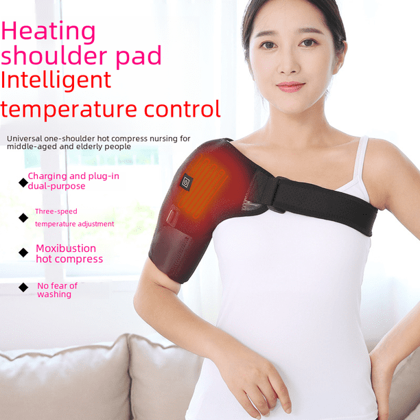 Almohadilla térmica eléctrica para hombros, chal térmico eléctrico para cuello y hombros, compresa caliente para hombres y mujeres de mediana edad disponible