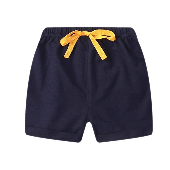 IFNWSV Boys Athletic Shorts Summer Thin Solid Color Drawstring Elastic Waist Casual Sports Pants Navy 7-8 Years