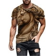 thumbnail image 6 of ZCFZJW 3D Horse Print T-Shirts for Men Big and Tall Regular Fit Casual Summer Short Sleeve Western Shirts Vintage Print Daily Vacation Tees Tops Multicolor#04 L, 6 of 6