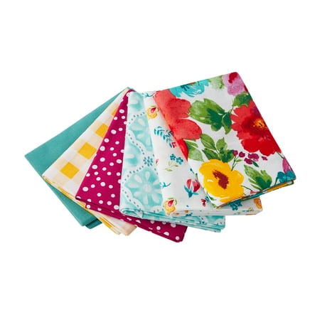 The Pioneer Woman 21" x 18" Breezy Blossoms Fat Quarter Cotton Precut Bundle Multi-color, 6 Pieces