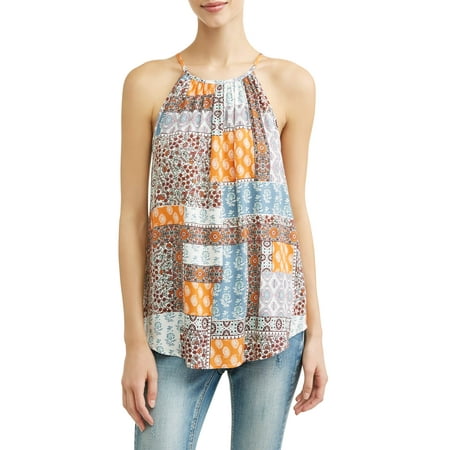 Circle Print Sleeveless - Women's Printed Sleeveless Blouse