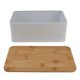 thumbnail image 1 of Caja de pan ANGGREK rectangular de hierro Con Tapa de Bambú, 1 of 7
