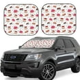 thumbnail image 6 of Kdxio Birthday Cake Print 2-Piece Sun Shade Front Windshield - Foldable Car Front Window Sunshades for Most Sedans SUV Truck, 6 of 6