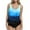 Blue, variant on Busydd Swim Suits for Women 2025 Plus Size S-5XL Trendy Color Block Bathing Suit for Women Two Piece Tankini Swimsuits Round Neck Tank Tops with Boyshorts Swimming Suits