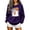 Purple J, variant on Enjoytime Womens Sweatshirts Halloween Print Long Sleeve Crew Neck Sweatshirts Fall Casual Funny Pullover Top