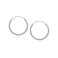 thumbnail image 2 of Sterling Silver 10mm, 12mm & 14mm Small Endless Hoop Earrings, Set of 3, 2 of 2