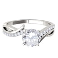 thumbnail image 2 of Aonejewelry 0.50 Ct. Ttw Halo Interwined Design Diamond Engagement Ring 14K White Gold, 2 of 4