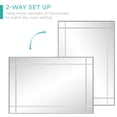 thumbnail image 3 of Best Choice Products 36x24in Rectangular Bedroom Bathroom Entryway Decorative Frameless Wall Mirror, 3 of 8