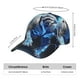 thumbnail image 2 of Balery Futuristic Blue Light White Tiger Gorra de béisbol de tamaño ajustable para correr, entrenar y actividades al aire libre. Gorra de papá para todas las estaciones., 2 of 6