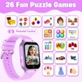 thumbnail image 3 of Reloj inteligente Melontti para niñas de 5 a 12 años con 26 juegos, cámara morada, 3 of 7