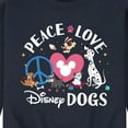thumbnail image 3 of Disney Classics - Cats & Dogs - Peace Love Disney Dogs - Men's Crew Neck Fleece Pullover, 3 of 5