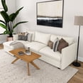 thumbnail image 5 of Plank+Beam Solid Wood Cross Leg Rectangular Coffee Table, 40" Coffee Table for Living Room. Pecan, 5 of 8
