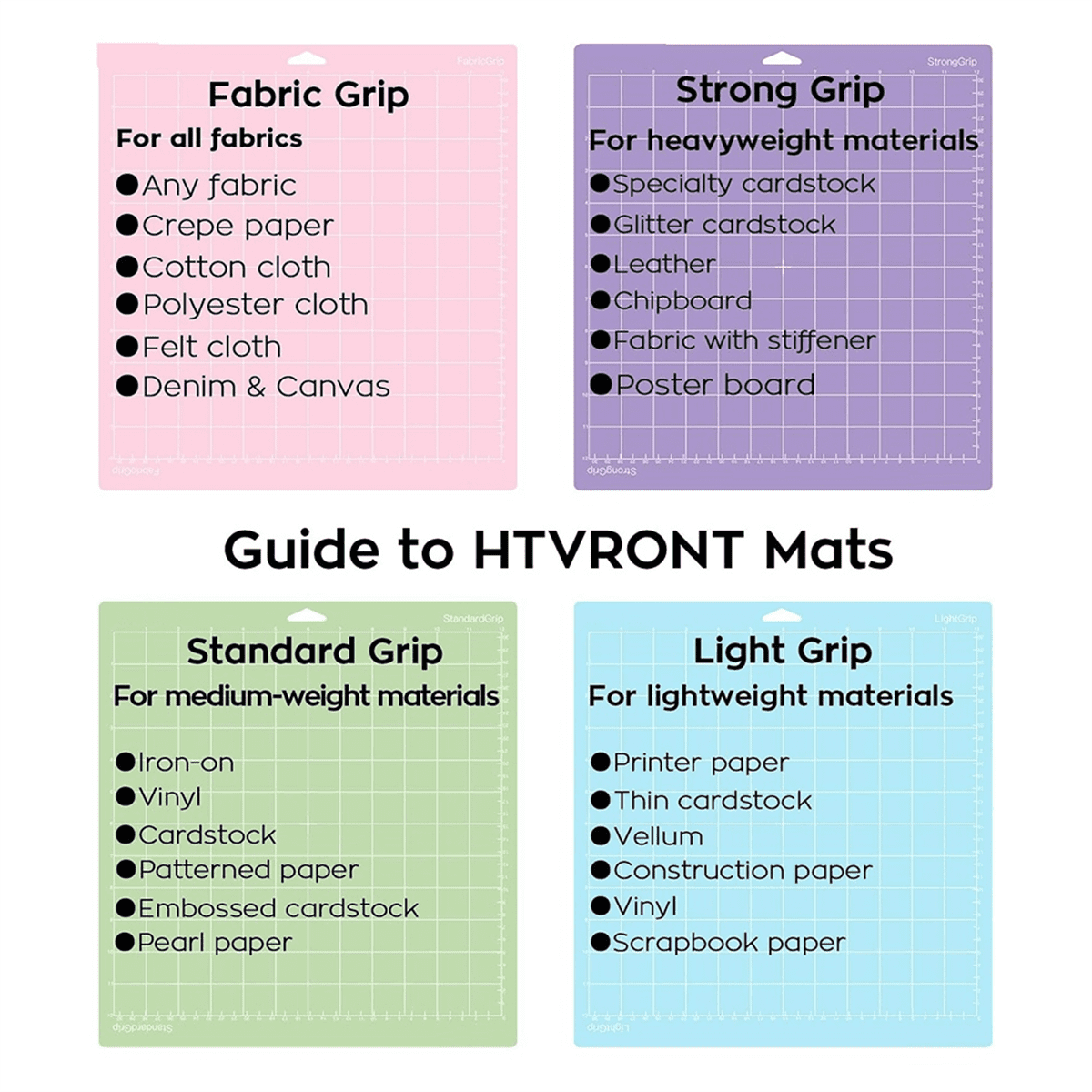 6pcs Cutting Mat , 12x12, Variety Adhesive Sticky Mats