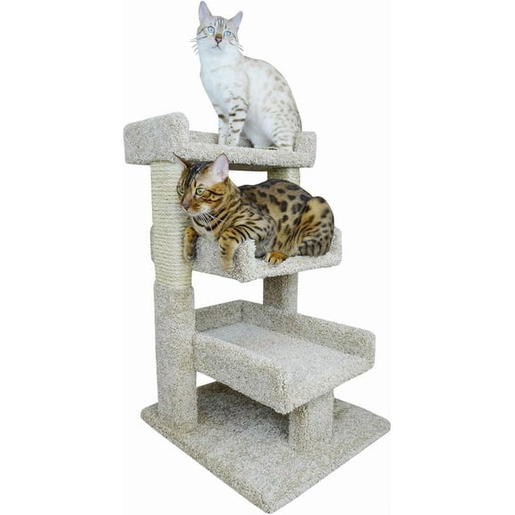 New Cat Condos Beige Large Kitty Cat Tree Perch