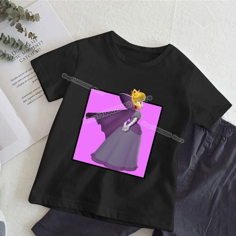 Camiseta de algodon de Super Mario Bros para ninos y ninas ropa con estampado de figuras de juego Tops de dibujos animados de moda regalo de verano Walmart