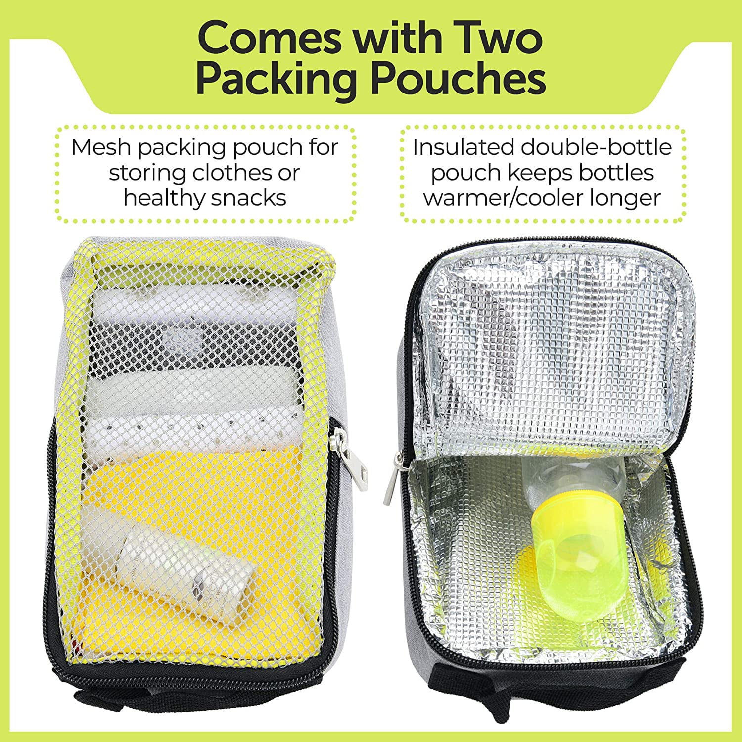 Diaper Backpack for Mom and Dad - Stylish Designer Diaper Bag - Includes Changing Pad, Large Roomy Pockets, Insulated Pouch - Great For Travel