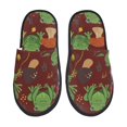 thumbnail image 1 of Fotbe Frogs and Mushrooms Pantuflas Peludas para Mujer con Estampado, Zapatillas de Peluche, Zapatos de Invierno para Casa, Uso Interior y Exterior-Large, 1 of 8