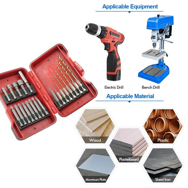 Amdohai Screwdriver Bit Set Drill Bit Set 21 Piece Drilling and