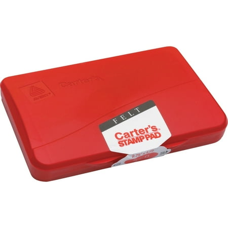 4 Stamps Felt Ink Pad - Carter's Carter's Felt Stamp Pad, 4 1/4 x 2 3/4, Red