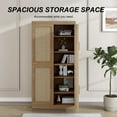 thumbnail image 6 of MAYEERTY Entryway Storage Cabinet Set of 2 Wood Accent Cabinet for Living Room,Brown, 6 of 11