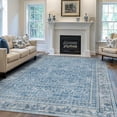 thumbnail image 1 of vfytbgnhj 8X10 Area Rugs for Living Room Bedroom Dining Room  Machine Washable Rug Floor Cover  Print Vintage Aesthetic Carpet  Low Pile Area Rug with Non Slip Rubber Backing  Blue, 1 of 7