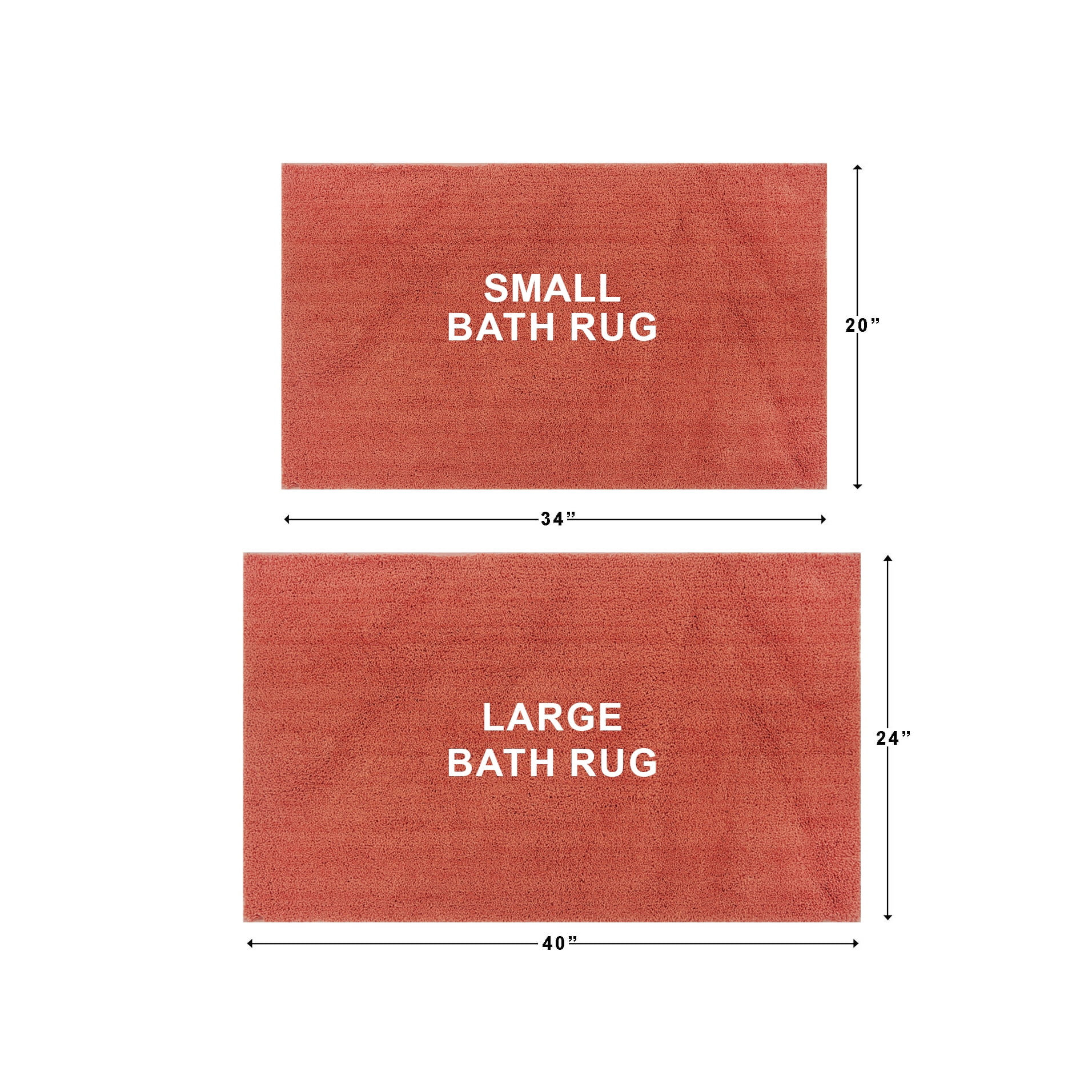 Mainstays Performance Recycled Polyester Bath Rug, Terracotta Dream, 20" x 34"