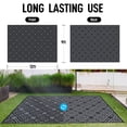 thumbnail image 3 of BSHAPPLUS® 9x12ft Outdoor Patio Rug, Waterproof Reversible Boho Geometric Plastic Straw Rug, UV Fade Resistant Portable Outdoor Carpet with Carry Bag & Stakes for RV Camping Deck Beach Balcony, 3 of 9