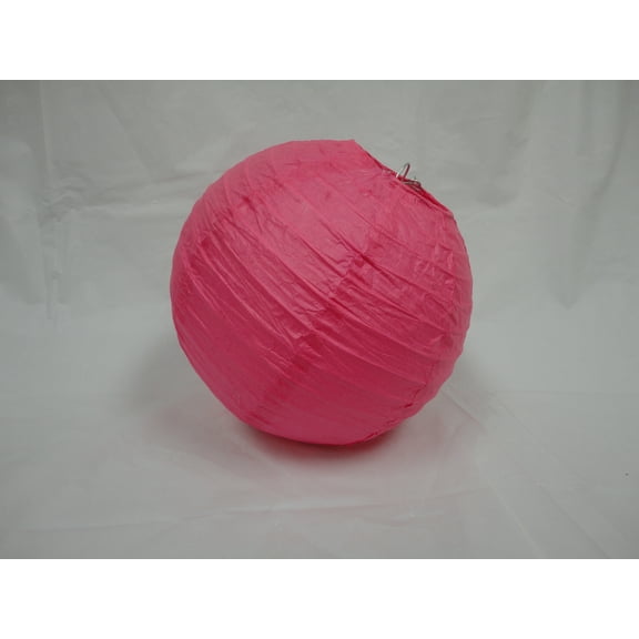 8" HOT PINK CHINESE PAPER LANTERNS 10 COUNTS