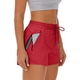 thumbnail image 6 of Lyrcatrment Women Gym Shorts Quick-Dry 2 In 1 Elastic High Waisted Drawstring 4 Pockets Summer Casual Lightweight Workout Athletic Short, 6 of 9