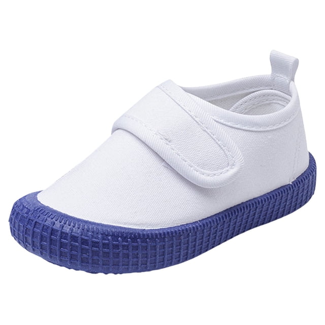 Krdevn Chaussures pour Enfants - Chaussures Confortables à Semelles Souples Plates Décontractées Chaussures en Toile pour Enfants, Couleur : Bleu, Taille : 5-5.5 Ans