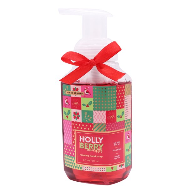 Scent Theory Holiday Foaming Hand Soap, Holly Berry Wreath, 8 fl oz
