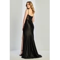 thumbnail image 2 of Women's Adora Design 3291 Long Fitted Bodycon Beaded Applique Formal Prom 2026 Dress Black Size 6, 2 of 3