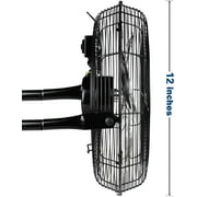 Simple Deluxe 12 High Velocity Floor Fan, 3-Speed Heavy Duty Metal Fan for Home, Commercial, Greenhouse, Indoor/Outdoor Use, Black