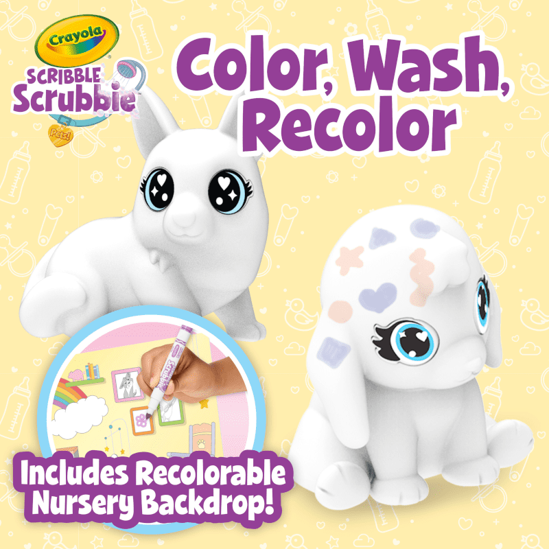 Crayola Scribble Scrubbie Baby Pets Nursery, Creative Toys for Toddlers & Kids, Gift for Girls & Boys, Ages 3+
