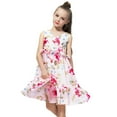 thumbnail image 5 of Otqutp Toddler Cute Sundress Beach Dress Summer Sleeveless Floral Prints Princess Dress Chiffon Dress Fashion Sundress, 5 of 5