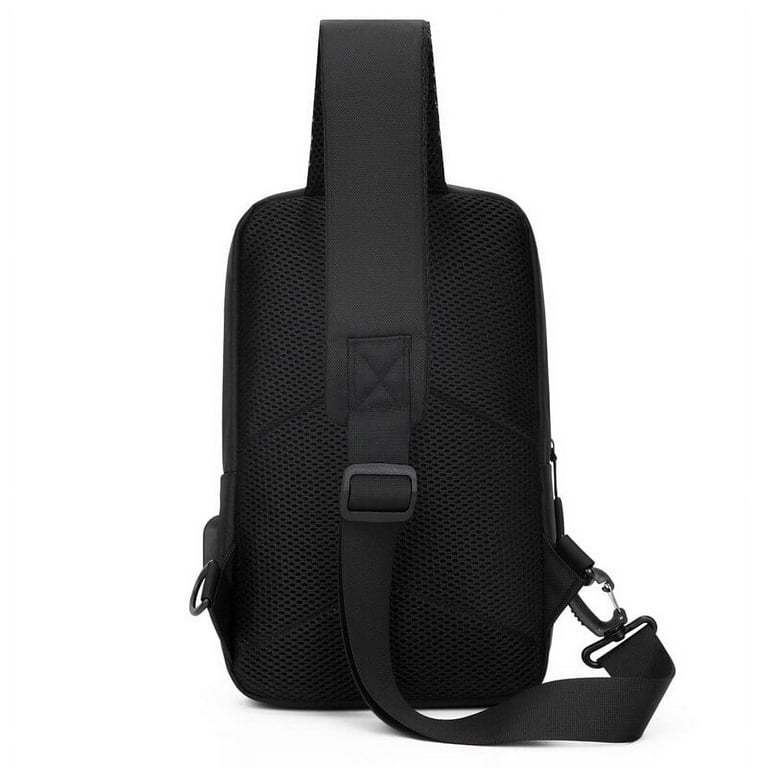 New Fashion Male Men Chest Bags USB Waterproof Leisure Shoulder Designer Brand Crossbody With Large Pockets Zipper Business Walmart