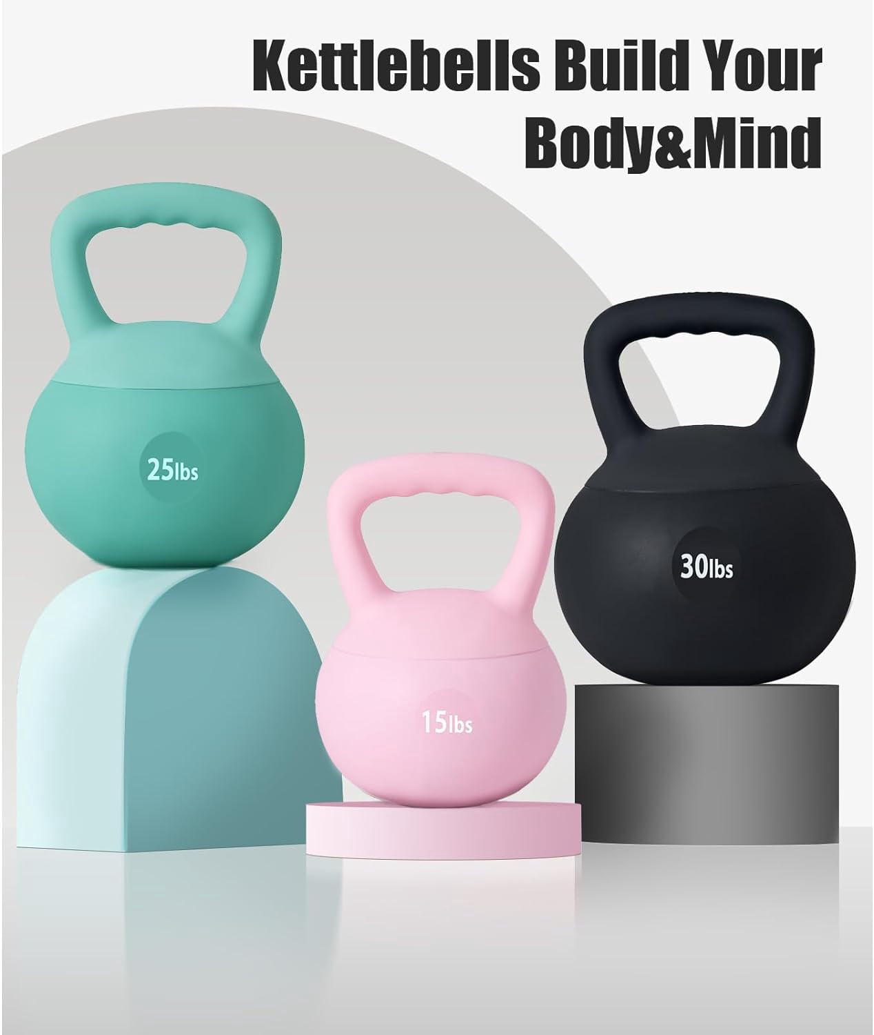 Soges Soft Kettlebells,Iron Sand Filled Weights Strength Training Kettlebells,Shock-Proof Weights and Wide-Grip Handle,Fitness Soft Kettlebells for Women Men,Home Gym Kettlebells,Green,10LBS