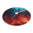 thumbnail image 2 of Balery Red And Blue Fire Printed Christmas Tree Skirt , Merry Christmas Party Christmas Tree Decoration,Adjustable Tree Skirt-30", 2 of 8
