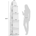 thumbnail image 2 of Tribesigns 5-Tier White Corner Shelf, 68.9-Inch Tall Modern Corner Bookcase, Free Standing Small Display Storage Rack for Living Room, Home Office, Kitchen, Small Space, 2 of 5