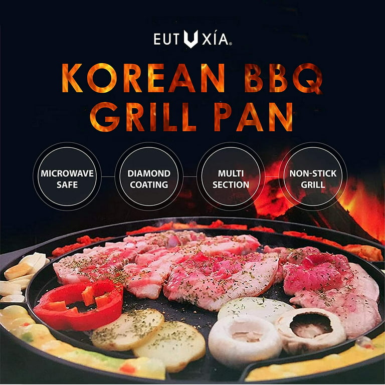Stovetop Korean BBQ Non-Stick Grill Pan with New Non-Stick Coating