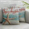 thumbnail image 3 of Embroidered Salty Kisses Starfish Wishes Petite Size Accent Throw Pillow Decorative  Beach Inspirational Quote Ocean Coastal Small Throw Accent Seashore Pillow Decor Decoration, 3 of 5