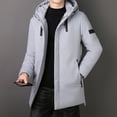 thumbnail image 3 of Nueva marca 2023, chaqueta con capucha informal a la moda, larga y gruesa, parka, chaqueta para hombre, abrigos cortavientos de invierno, ropa para hombre de alta calidad, 3 of 4