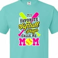 thumbnail image 4 of Inktastic My Favorite Softball Player Calls Me Mom with White T-Shirt, 4 of 5