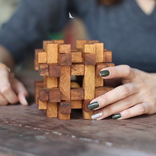 Maison de puzzle en bois 3D Casse-tête unique fait à la main pour adultes  et