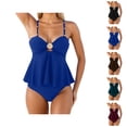 thumbnail image 1 of Womens Tankini Swimsuits 2026 Trendy Modest Ruffle Top with High Waisted Bottom Swimming Suits for Women 2 Pieces Swimwear, 1 of 5