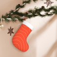 thumbnail image 7 of Daiia Salmon Fish Meat Print Christmas Stocking，18"Large Knitted Xmas Stocking for Kids, Family Stocking for Fireplace Christmas Holiday Party Decoration, 7 of 7
