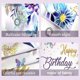thumbnail image 4 of Butterfly Backdrop Birthday Decorations Purple Butterfly Banner for Girl Baby Happy Birthday Party Butterfly Backdrop Banner Spring Flowers Themed Par, 4 of 4