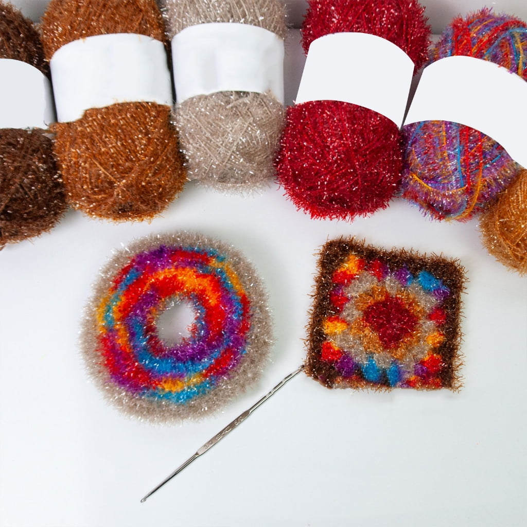 120 Yards Scrubby Yarn Skein for Crocheting Dishcloths Scrubby Crocheting